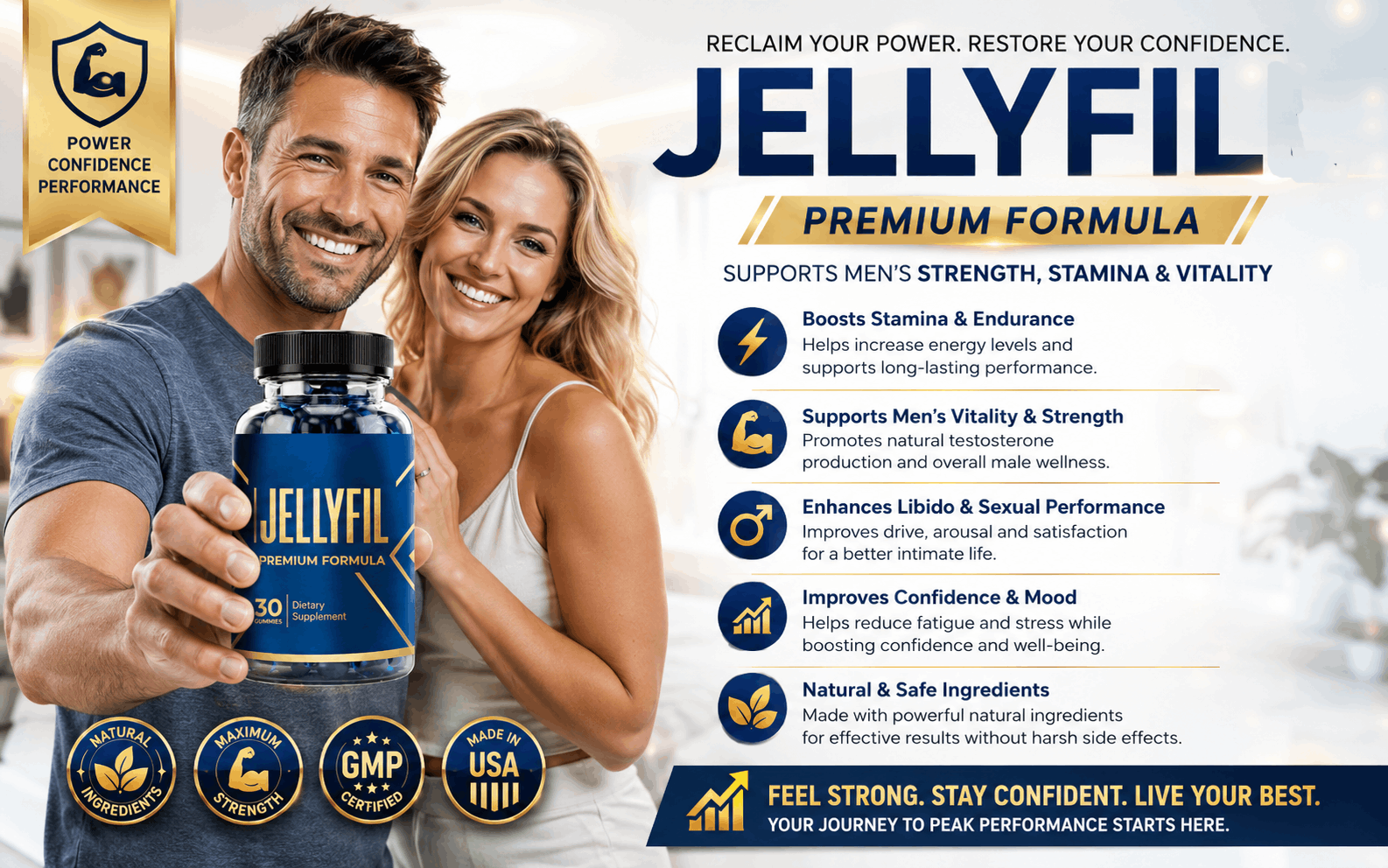 JellyFil supports men's strength, stamina and vitality